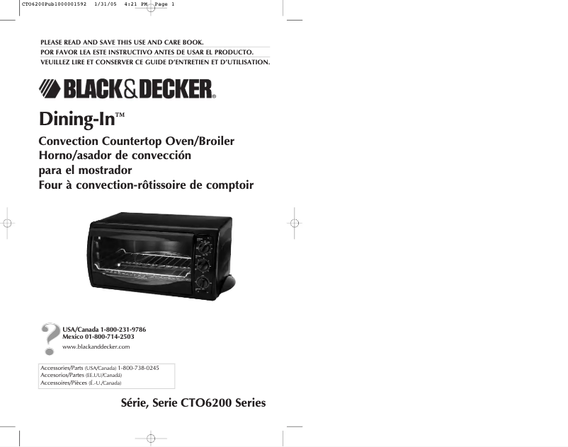 Page n°1 - Manuel utilisateur Black & Decker CTO6200