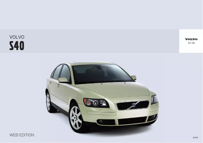 Page 1 de la notice Manuel utilisateur Volvo S40 (2003)