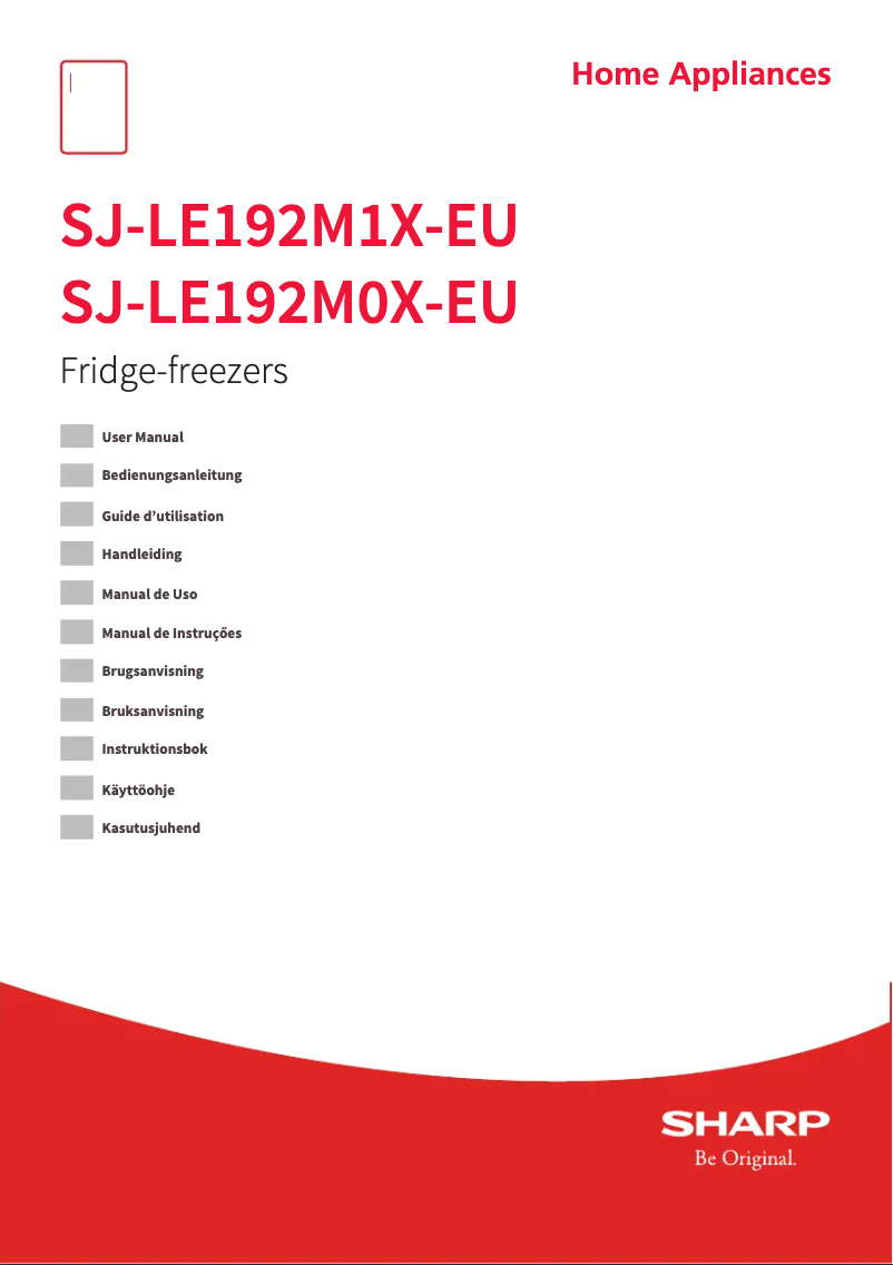 Page n°1 - Manuel utilisateur Sharp SJ-LE192M0X-EU