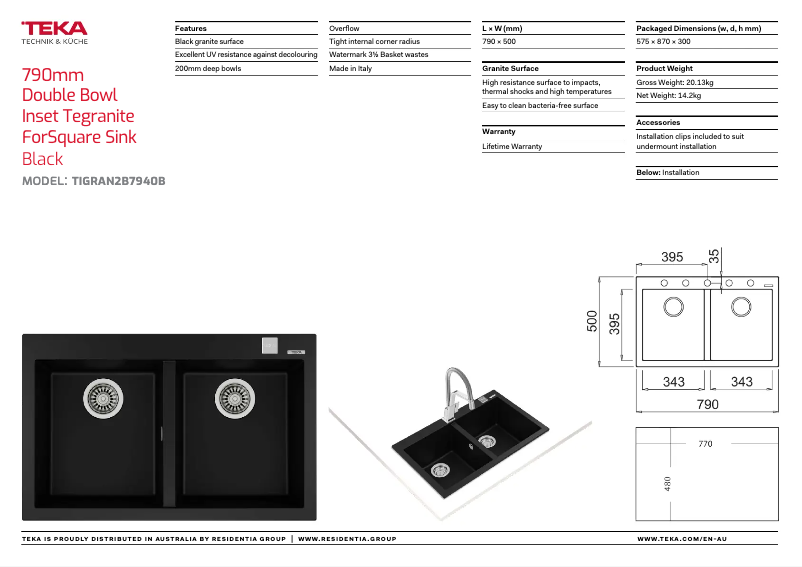 Image de la première page du manuel de l'appareil TIGRAN2B7940B
