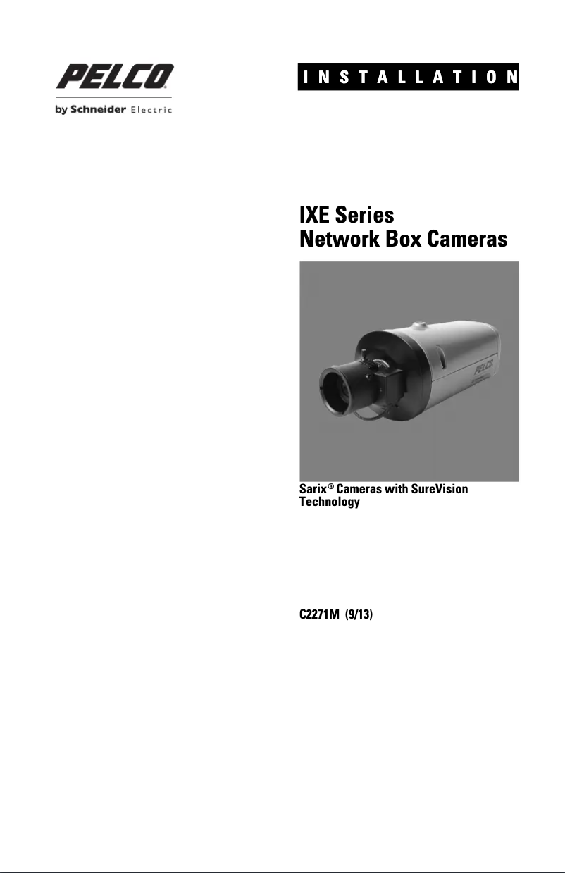 Page 1 de la notice Manuel utilisateur Pelco Sarix Enhanced IXE31
