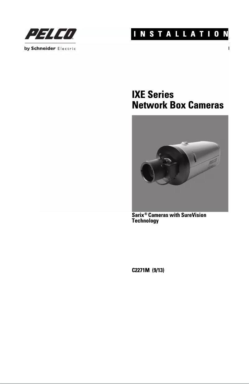 Image de la première page du manuel de l'appareil Sarix Enhanced IXE31