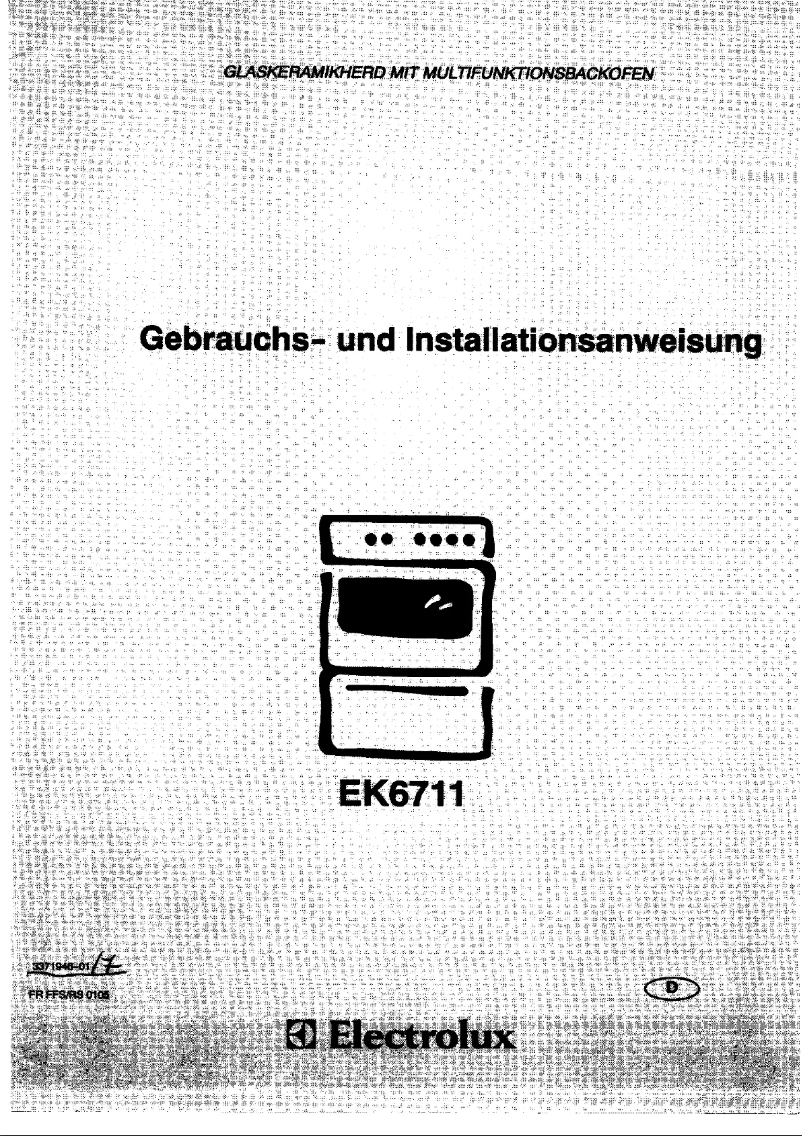 Page n°1 - Manuel utilisateur Electrolux EK 6711 w