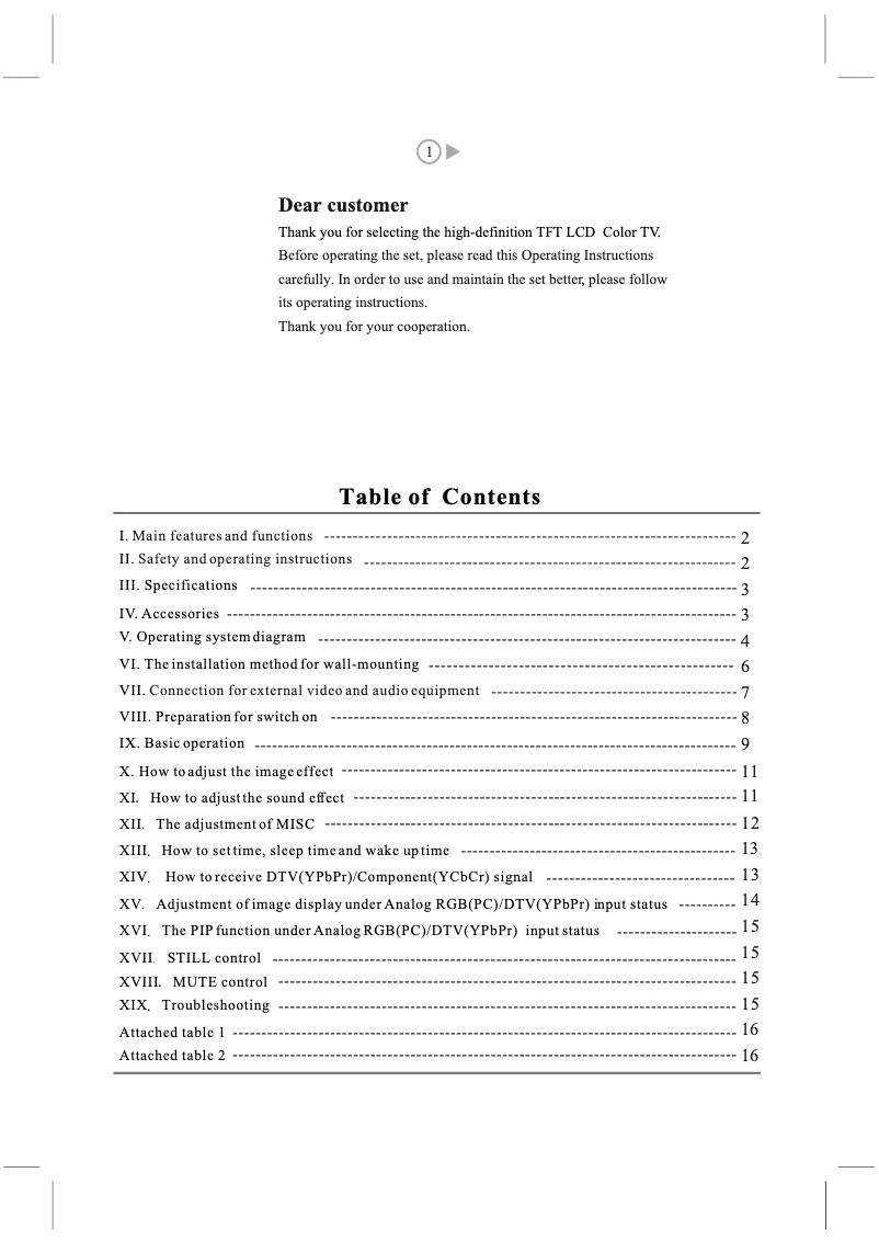 Page n°1 - Manuel utilisateur Gericom GTV3003