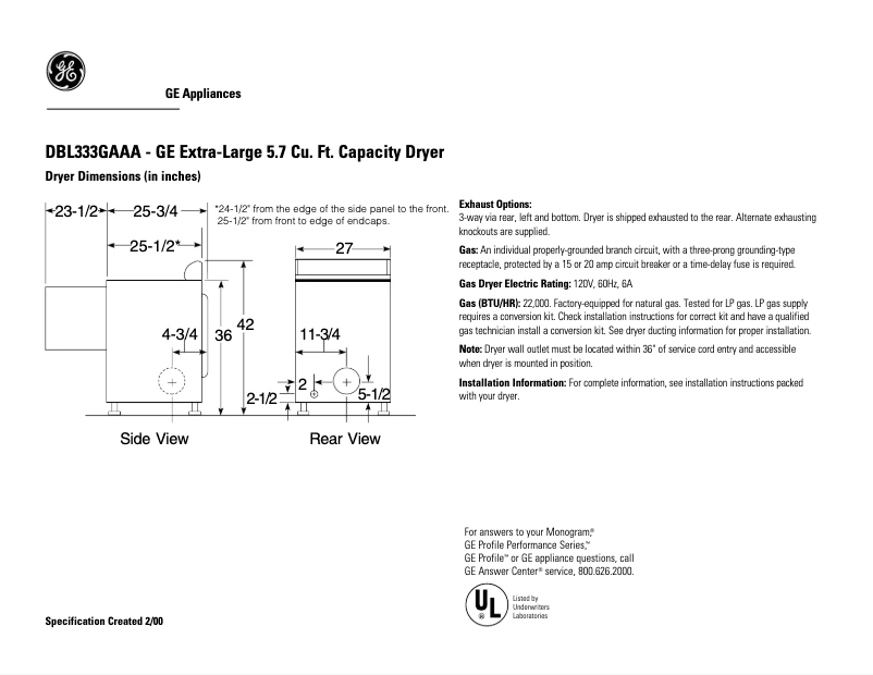 Image de la première page du manuel de l'appareil DBL333GAAA