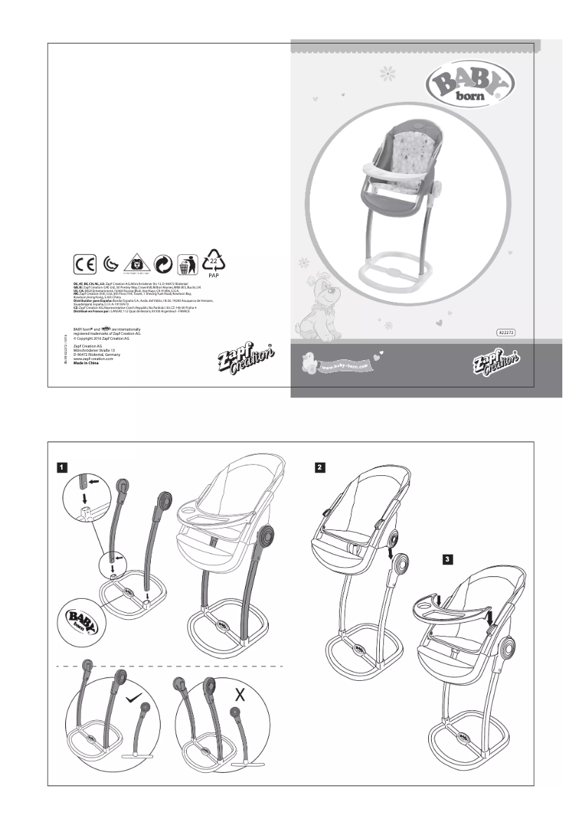Page 1 de la notice Manuel utilisateur BABY born 822272