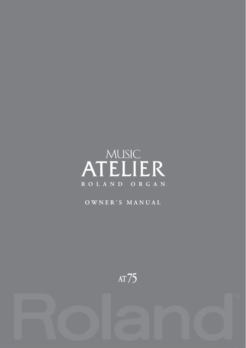 Page 1 de la notice Manuel utilisateur Roland AT-75
