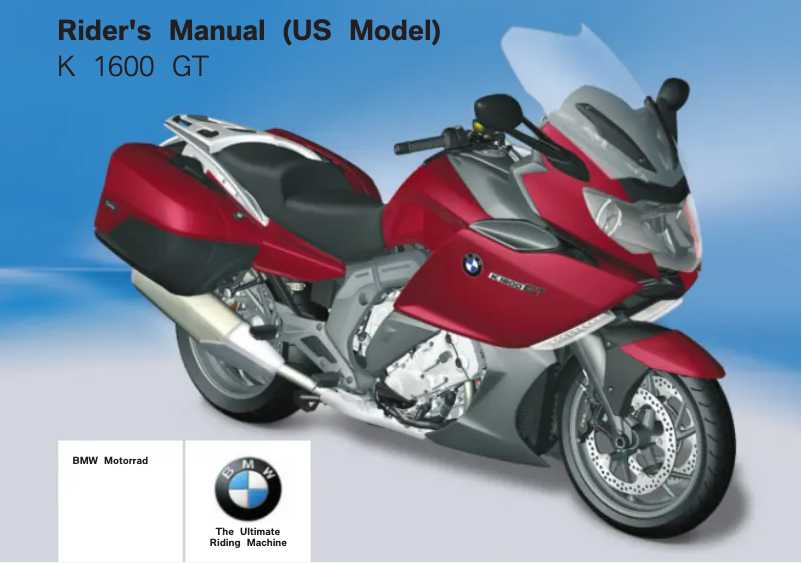 Page 1 de la notice Manuel utilisateur BMW K 1600 GT (2010)
