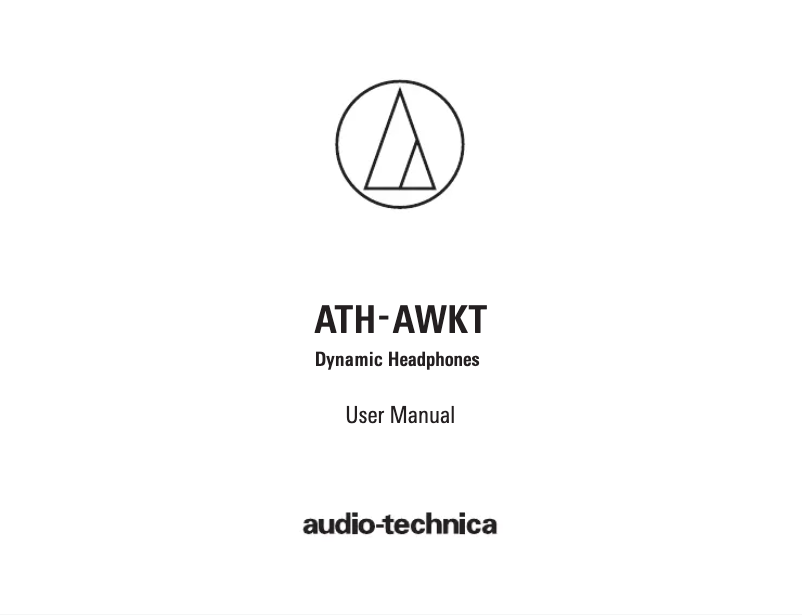 Page n°1 - Manuel utilisateur Audio-Technica ATH-AWKT