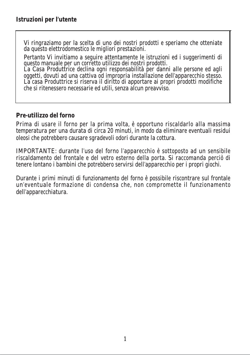 Page n°1 - Manuel utilisateur Candy FOFLGR201XK