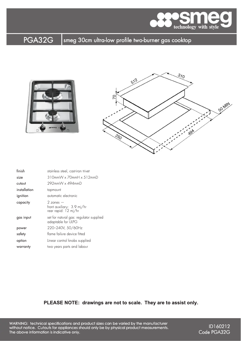Image de la première page du manuel de l'appareil PGA32G