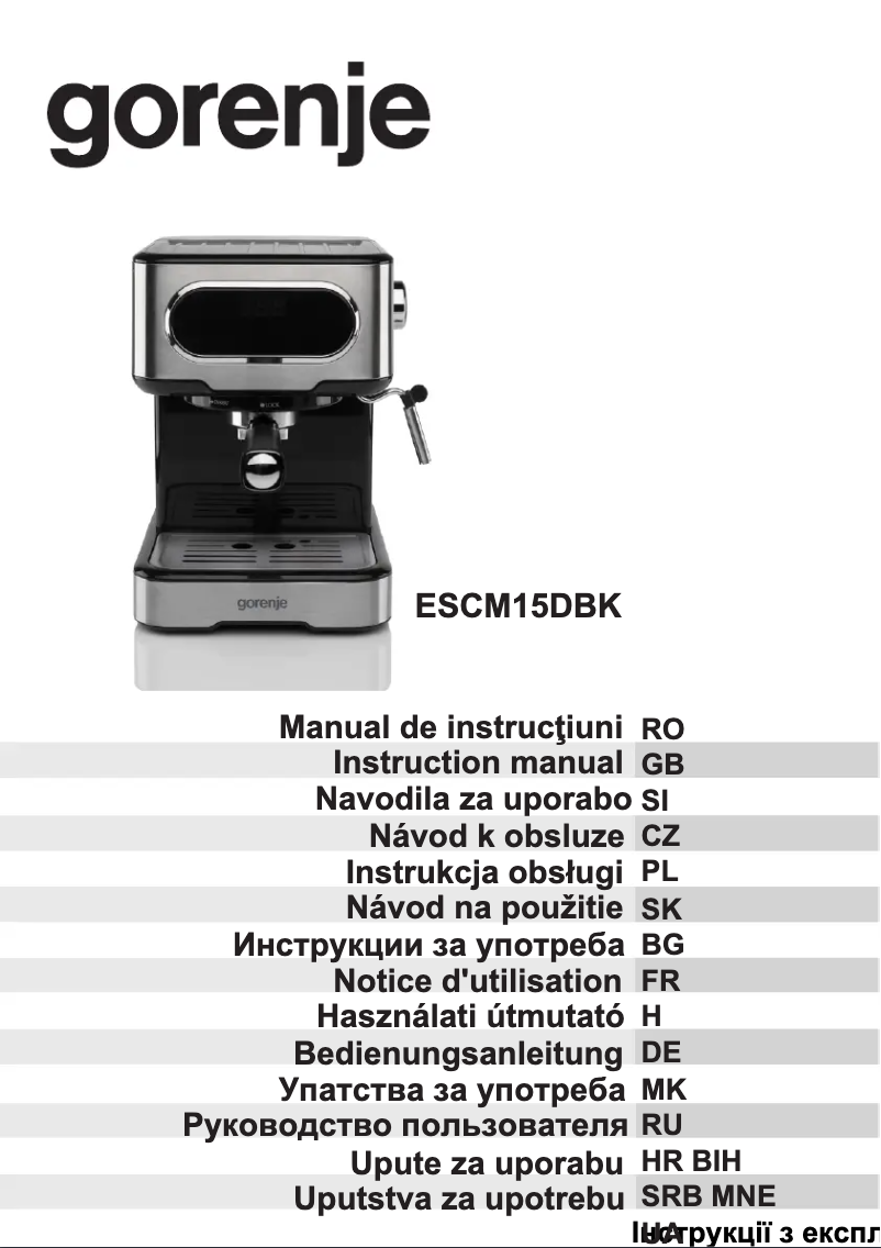 Página 1 del manual Manual de usuario Gorenje ESCM15DBK