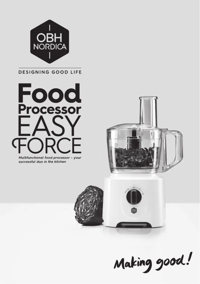 Page 1 de la notice Manuel utilisateur OBH Nordica Easy Force FO2441S0