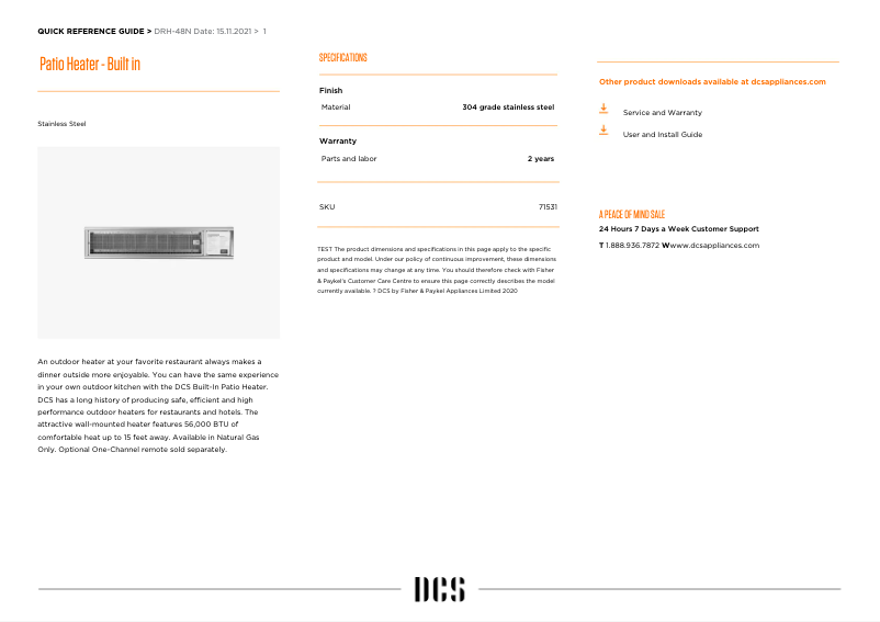 Página 1 del manual Manual de usuario DCS DRH-48N