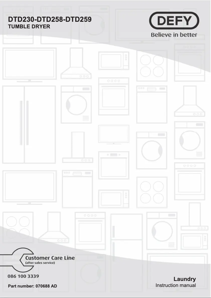 Page n°1 - Manuel utilisateur Defy DTD230