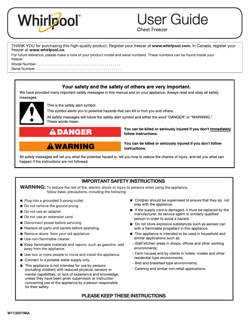 Image de la première page du manuel de l'appareil WZC5415DW