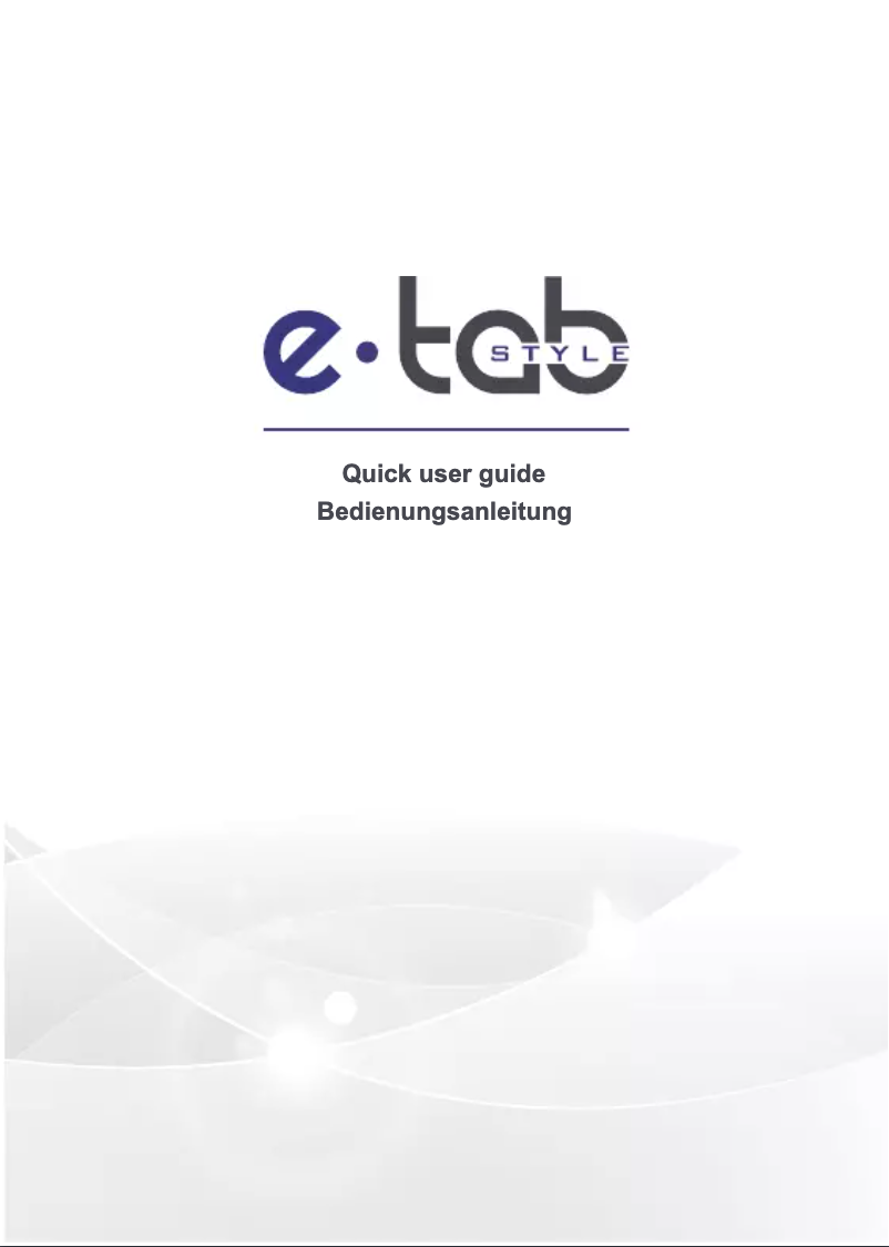 Page n°1 - Manuel utilisateur Microtech e-tab Style