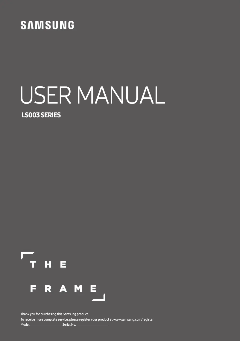 Page n°1 - Manuel utilisateur Samsung UE43LS003AU