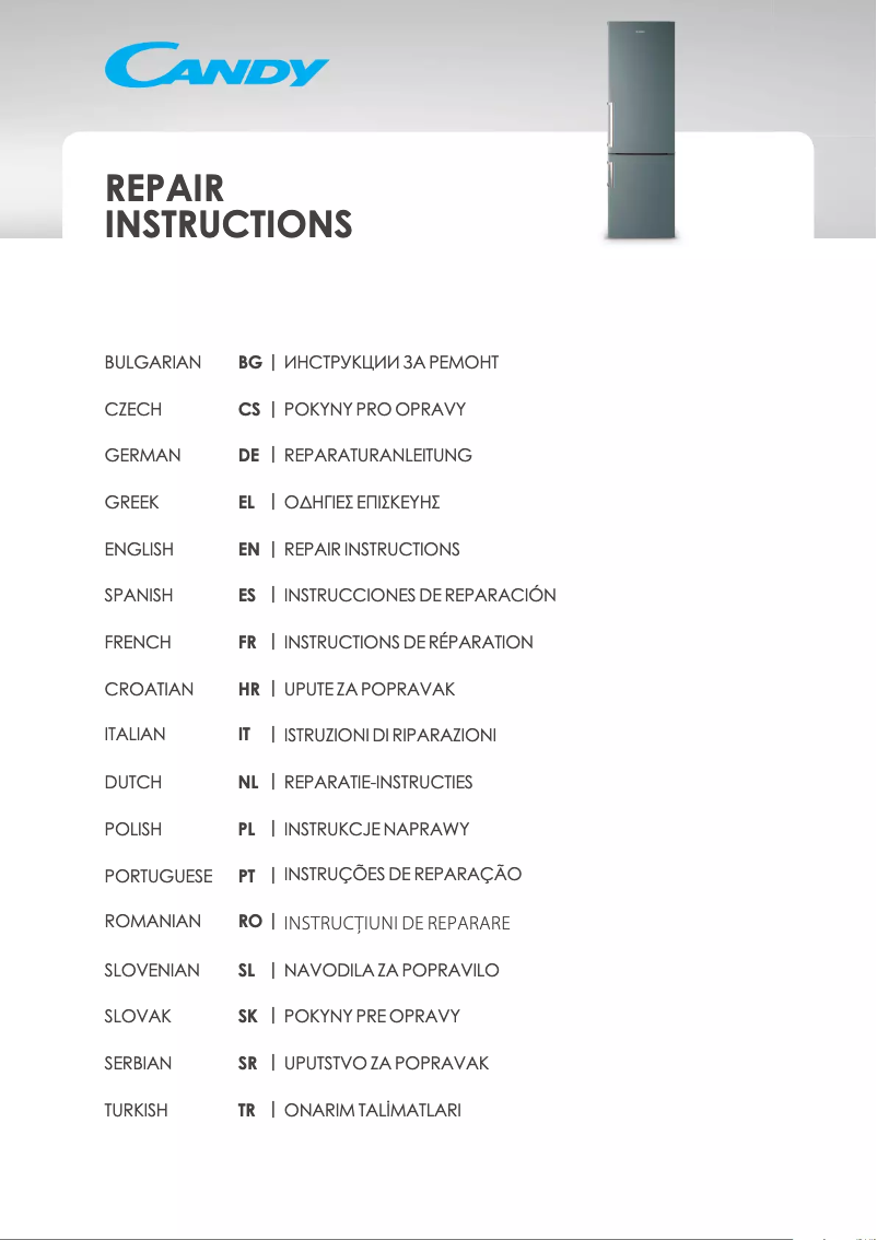 Page 1 de la notice Manuel utilisateur Candy CSC1365WEN