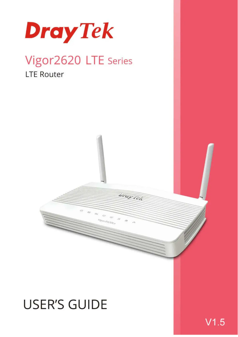Page 1 de la notice Manuel utilisateur Draytek Vigor 2620Ln