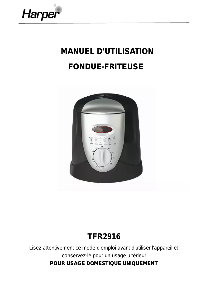 Image de la première page du manuel de l'appareil TFR2916