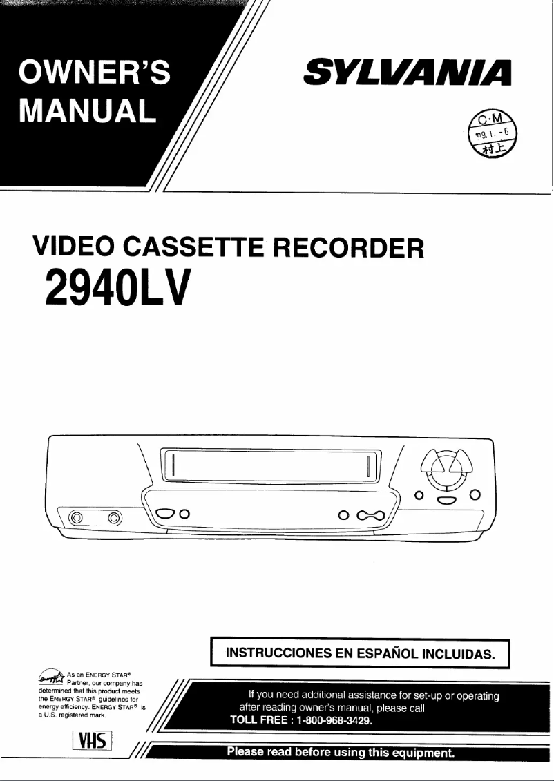 Image de la première page du manuel de l'appareil 2940LV