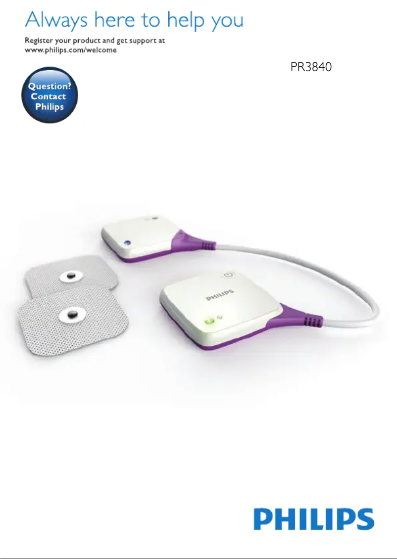 Página 1 del manual Manual de usuario Philips PulseRelief PR3840