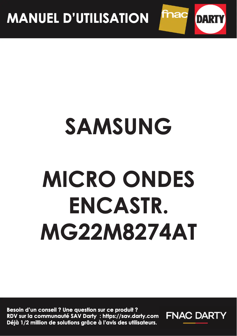 Page 1 de la notice Manuel utilisateur Samsung MS22M8274AT