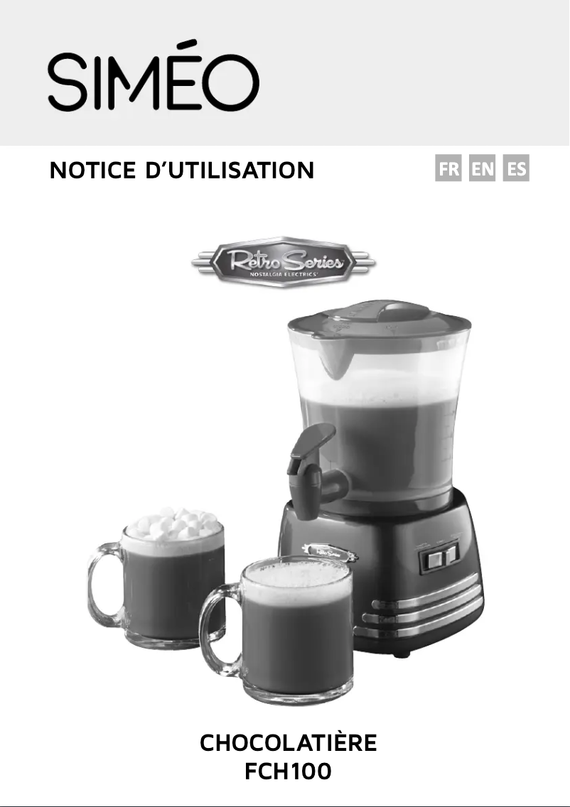 Page 1 de la notice Manuel utilisateur Siméo FCH100