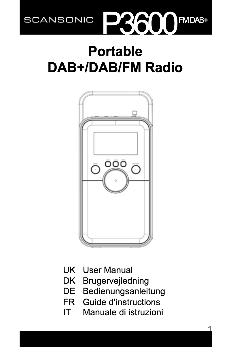 Image de la première page du manuel de l'appareil PA3600