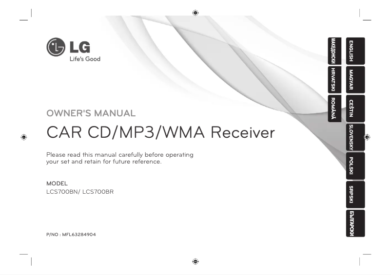 Image de la première page du manuel de l'appareil LCS700BRS