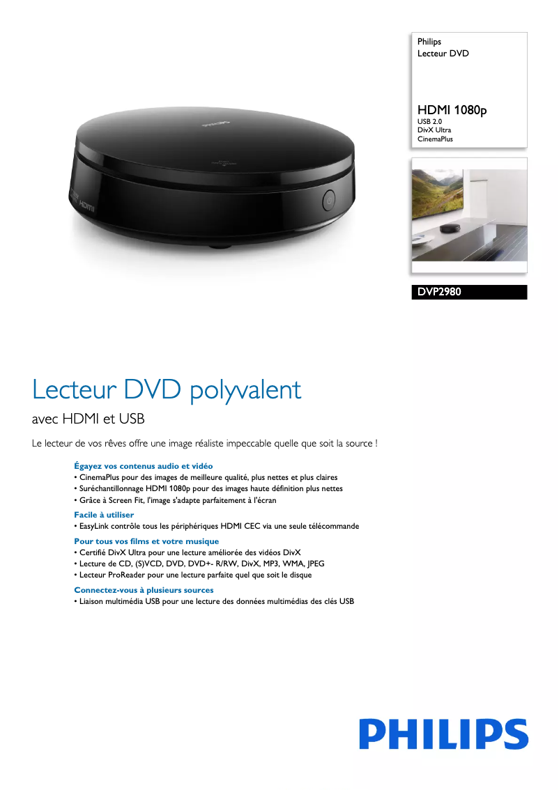 First page image of the manual for 2000 series DVP2980