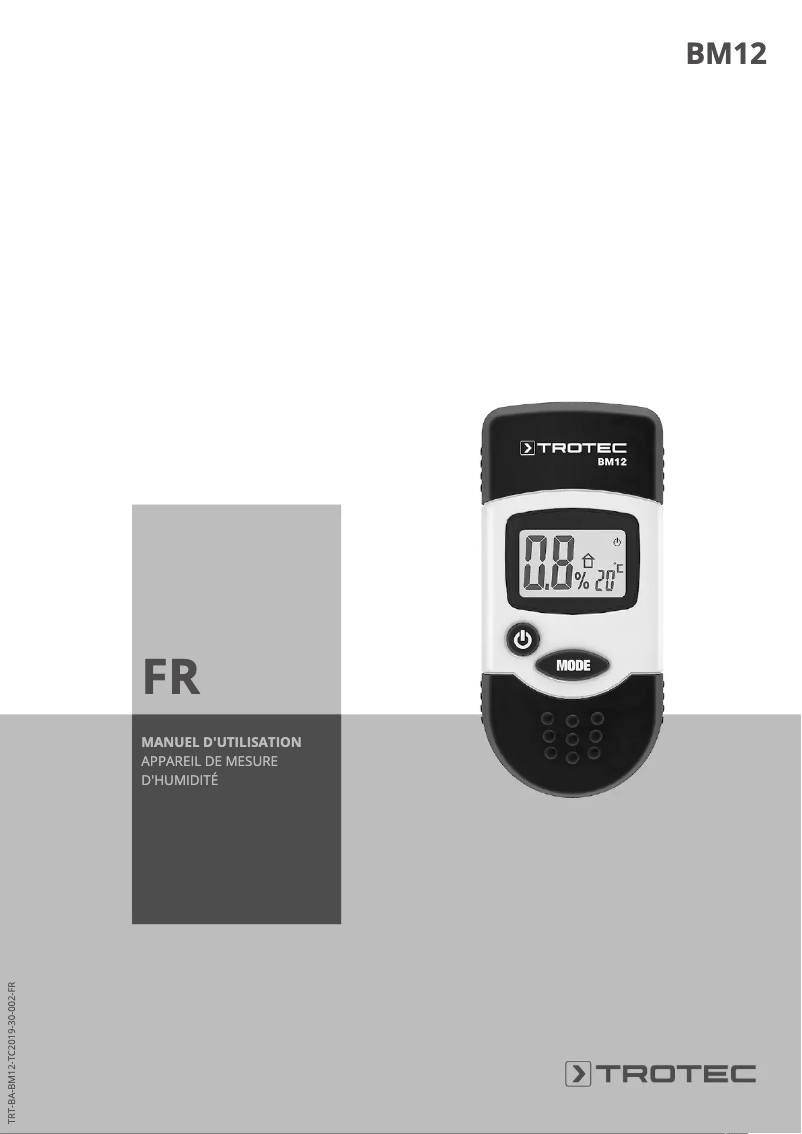 Página 1 del manual Manual de usuario Trotec BM12