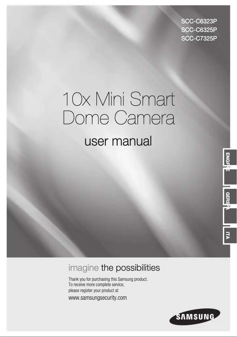 Page 1 de la notice Manuel utilisateur Samsung SCC-C6323N