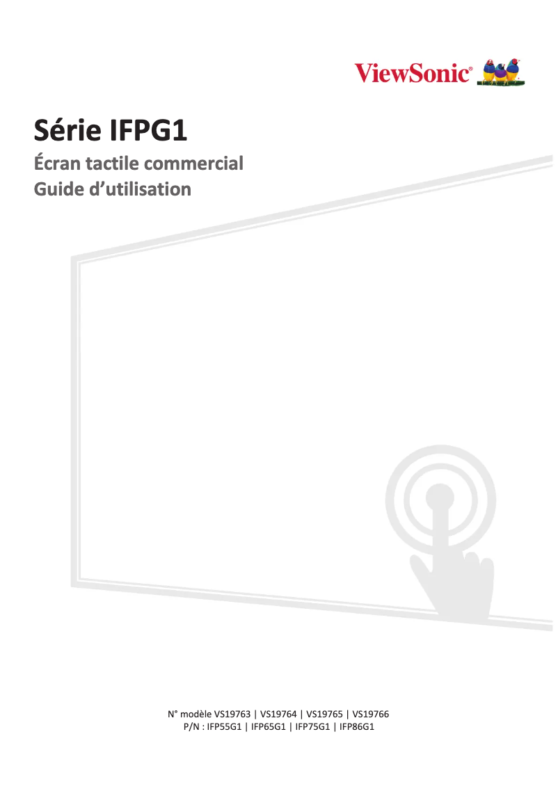 Imagen de la primera página del manual del dispositivo ViewBoard IFP55G1