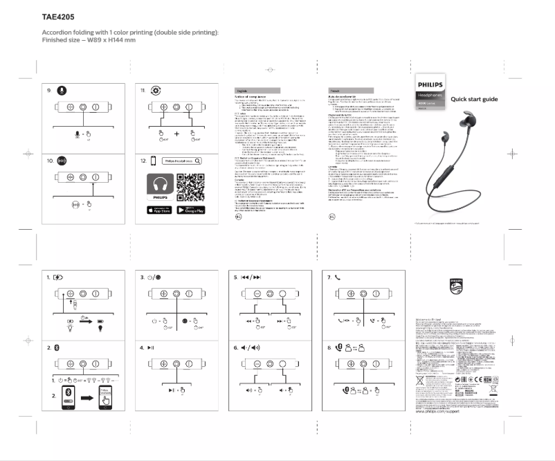 Page n°1 - Guide de démarrage rapide Philips TAE4205