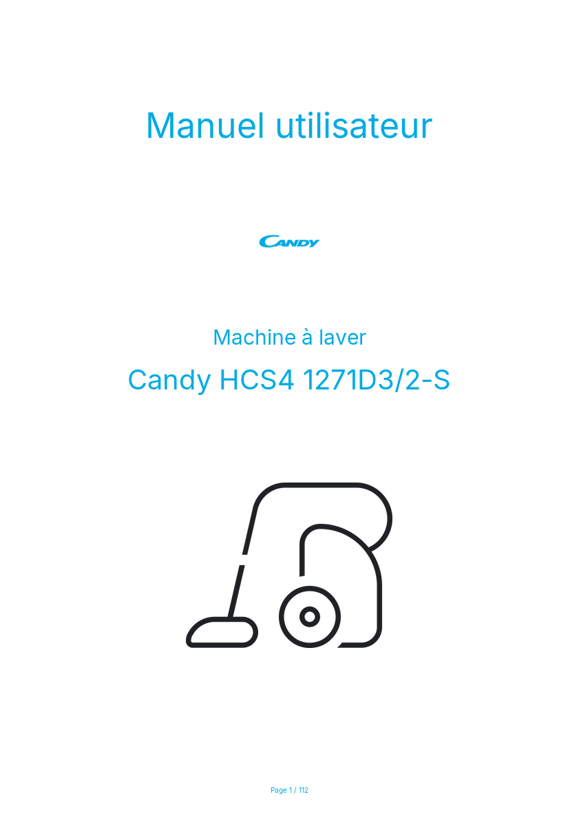 Image de la première page du manuel de l'appareil HCS4 1271D3/2-S