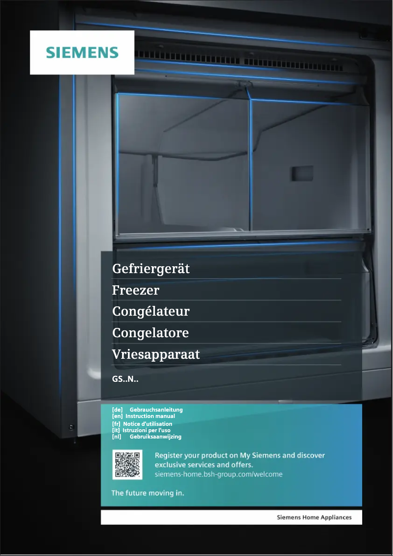 Page 1 de la notice Manuel utilisateur Siemens GS36NVWFP