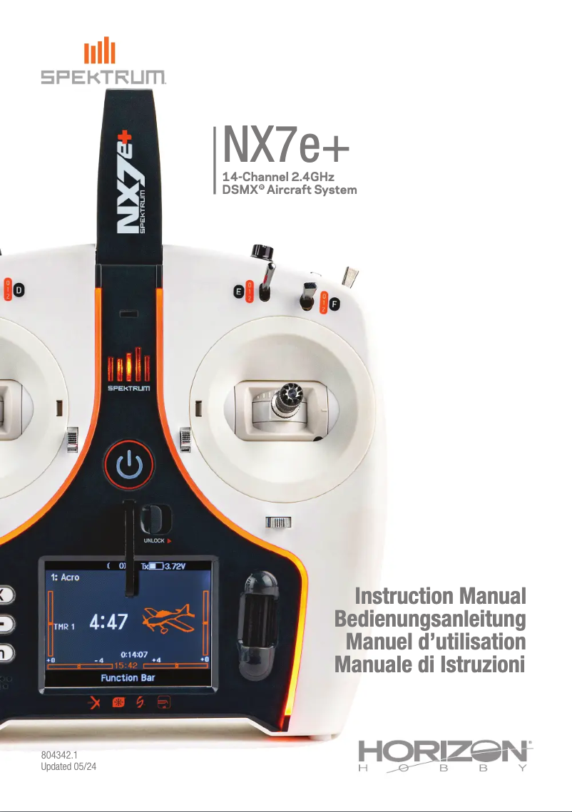 Image de la première page du manuel de l'appareil NX7e