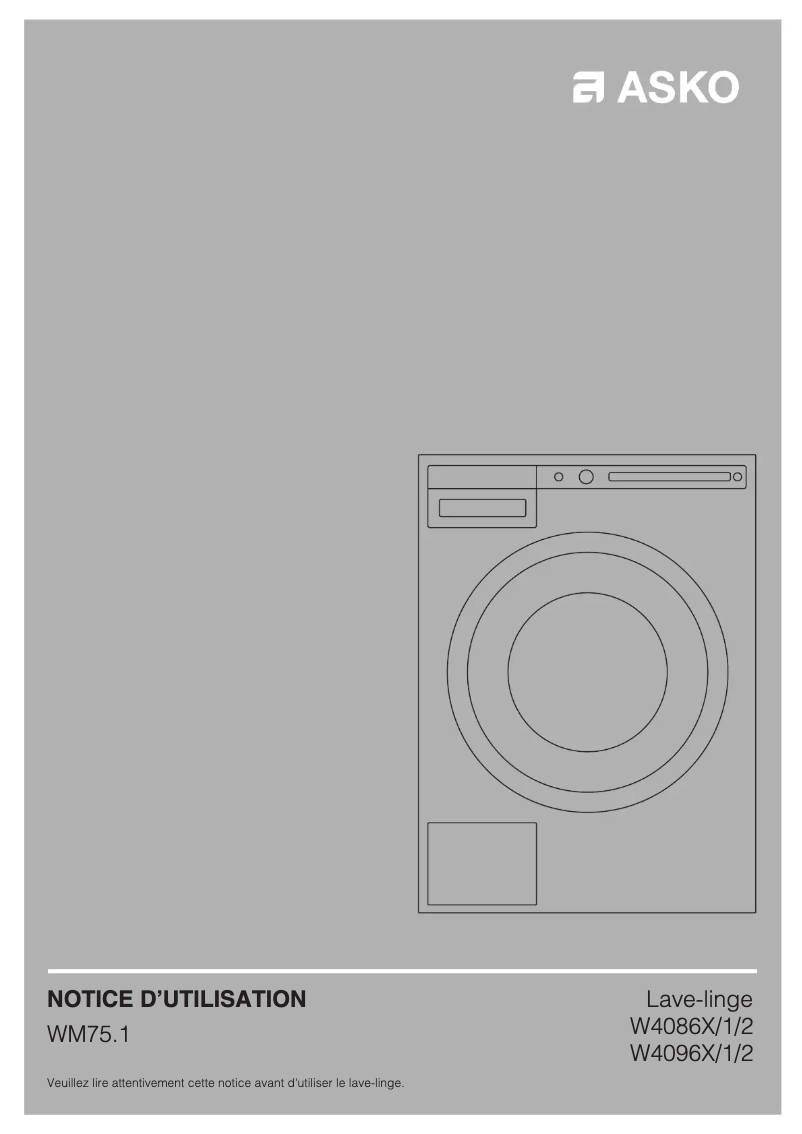 Image de la première page du manuel de l'appareil W4086P