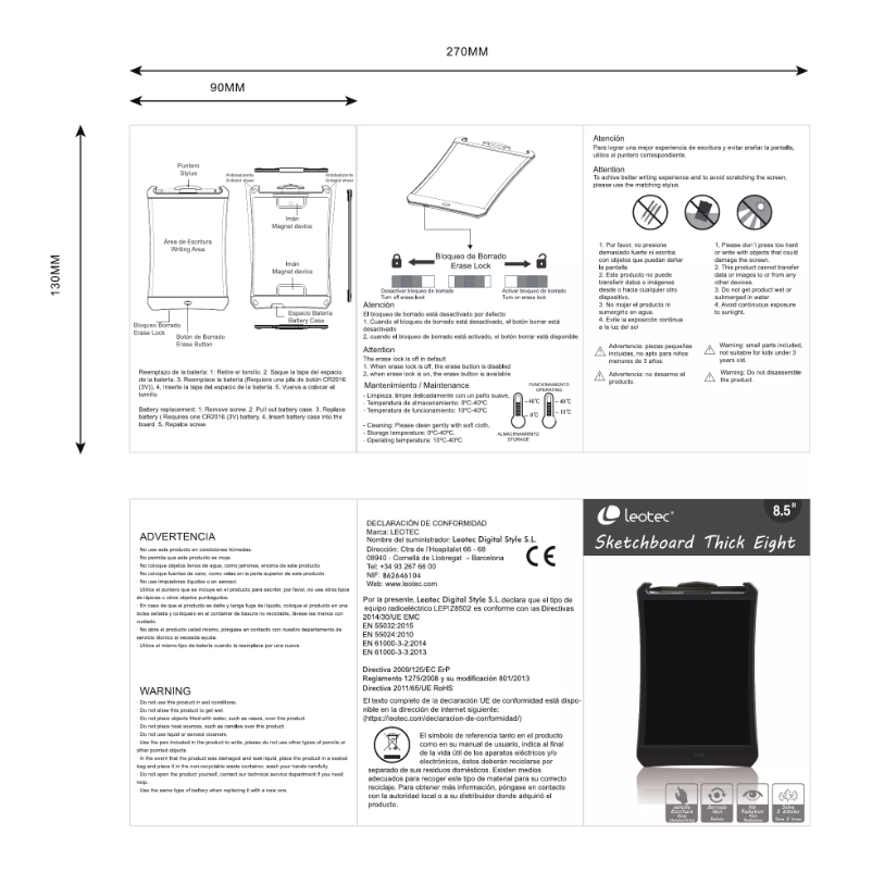 Image de la première page du manuel de l'appareil LEPIZ8502R