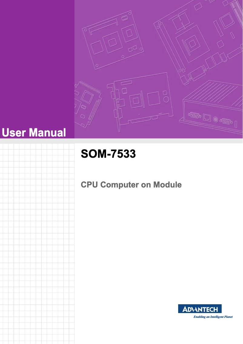 Page n°1 - Manuel utilisateur Advantech SOM-7533BCAC-S0A1