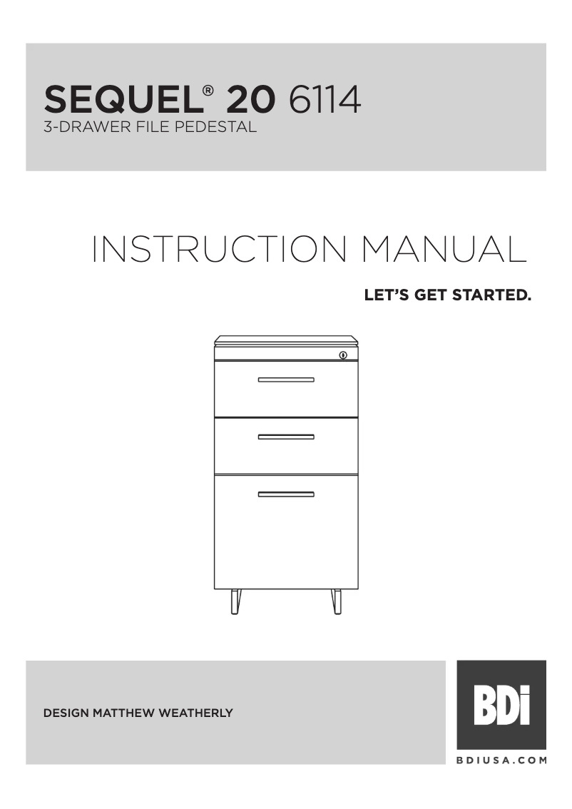 Page 1 de la notice Manuel utilisateur BDI Sequel 20 6114