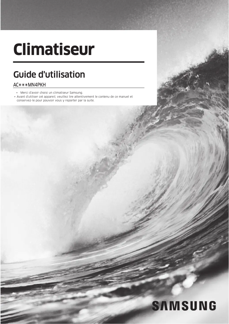 Page n°1 - Manuel utilisateur Samsung AC120MN4PKH