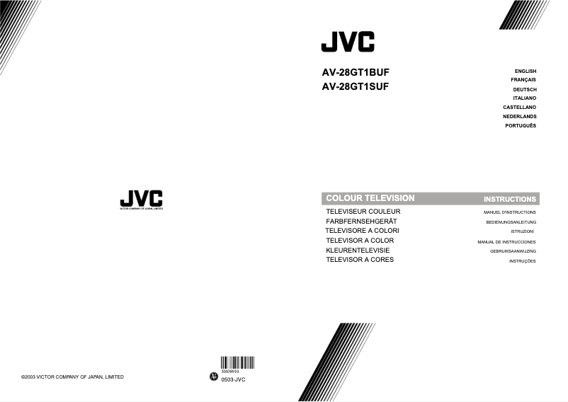 Page n°1 - Manuel utilisateur JVC AV28GT1SUF
