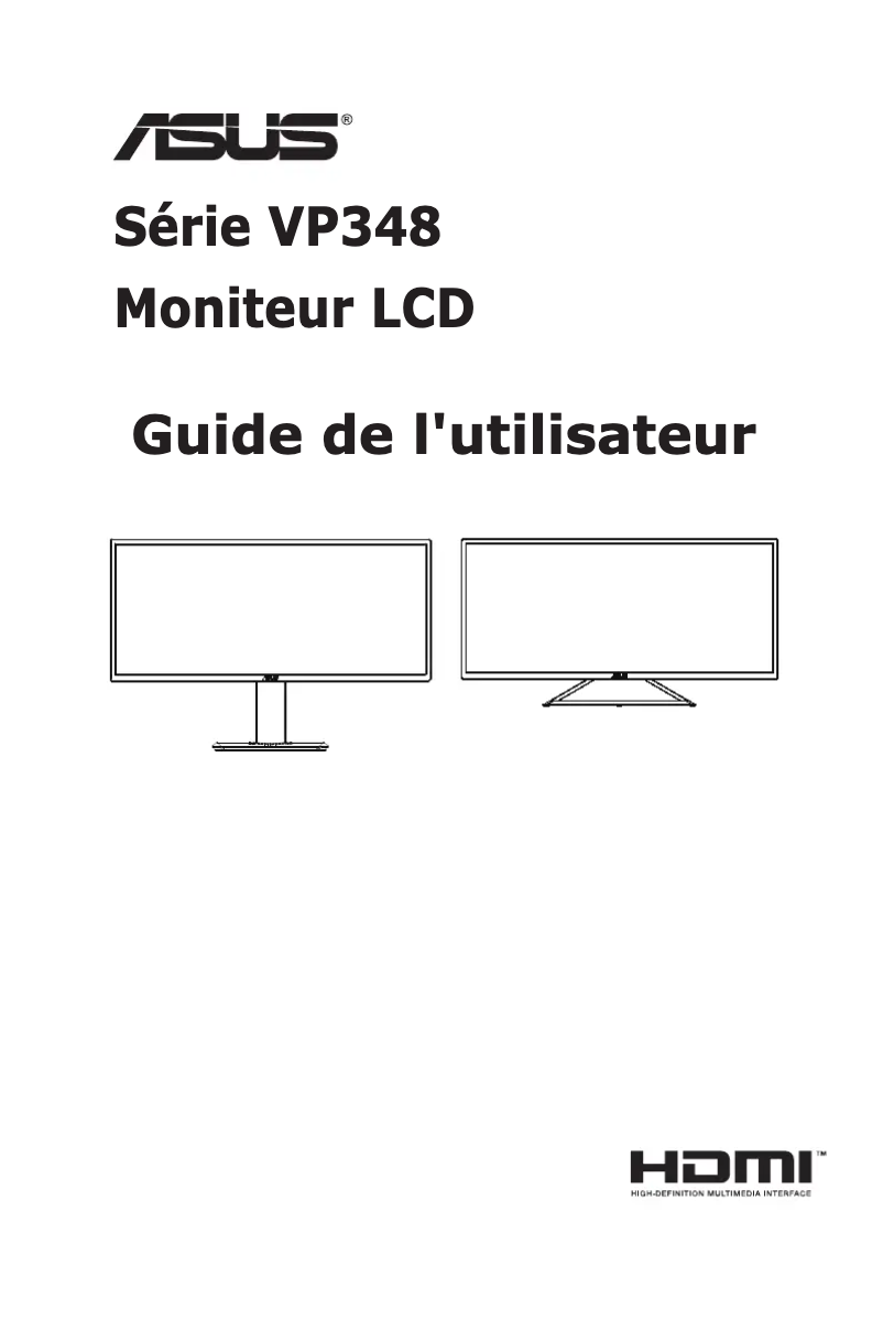 Page 1 de la notice Manuel utilisateur Asus VP348QG