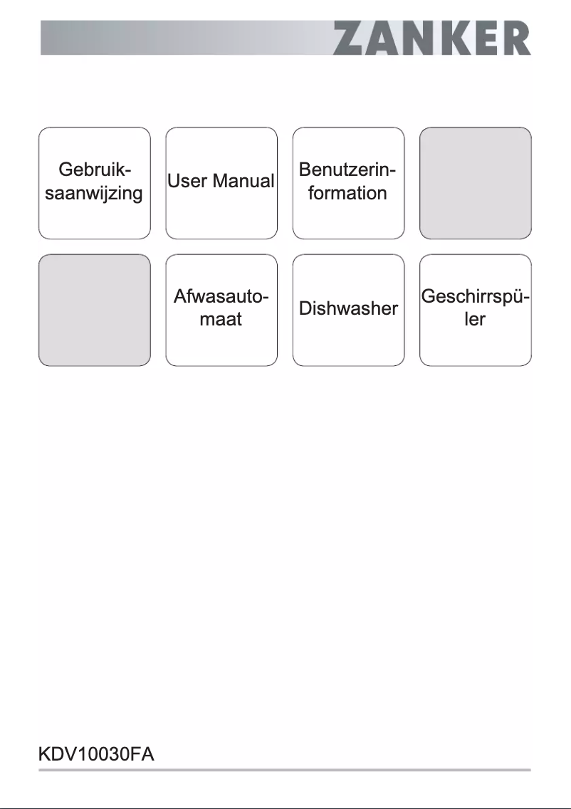 Page 1 de la notice Manuel utilisateur Zanker KDV10030FA