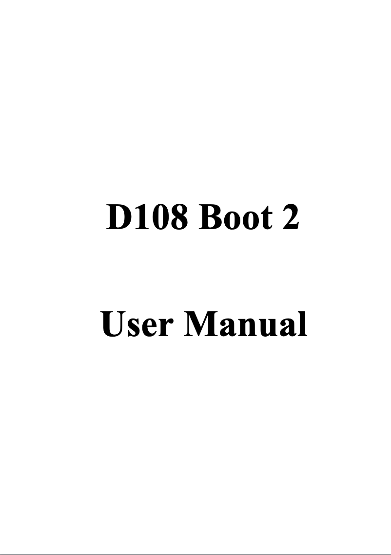 Page 1 de la notice Manuel utilisateur Plum D108