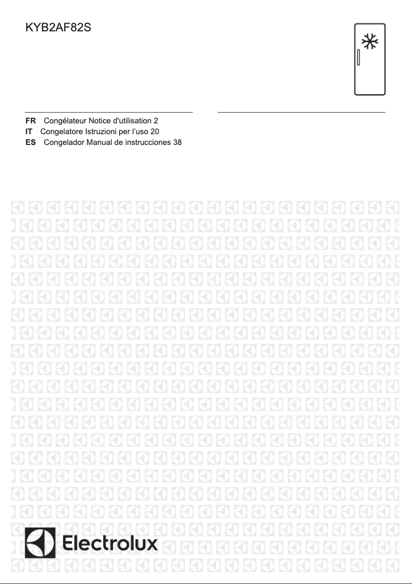 Page 1 de la notice Manuel utilisateur Electrolux KYB2AF82S