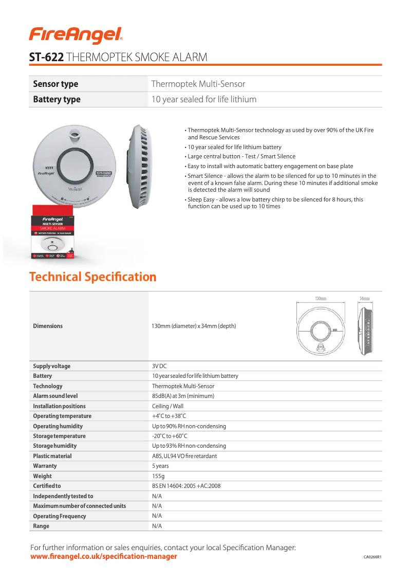 Image de la première page du manuel de l'appareil ST-622